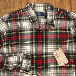 POLO RALPH LAUREN Men’s Multicolor Classic Fit Plaid Flannel  Shirt L NWT